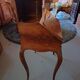 Brown mahogany secretary desk with marquetry