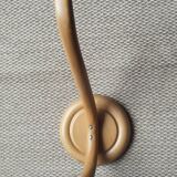 Curved wooden coat hook