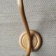 Curved wooden coat hook