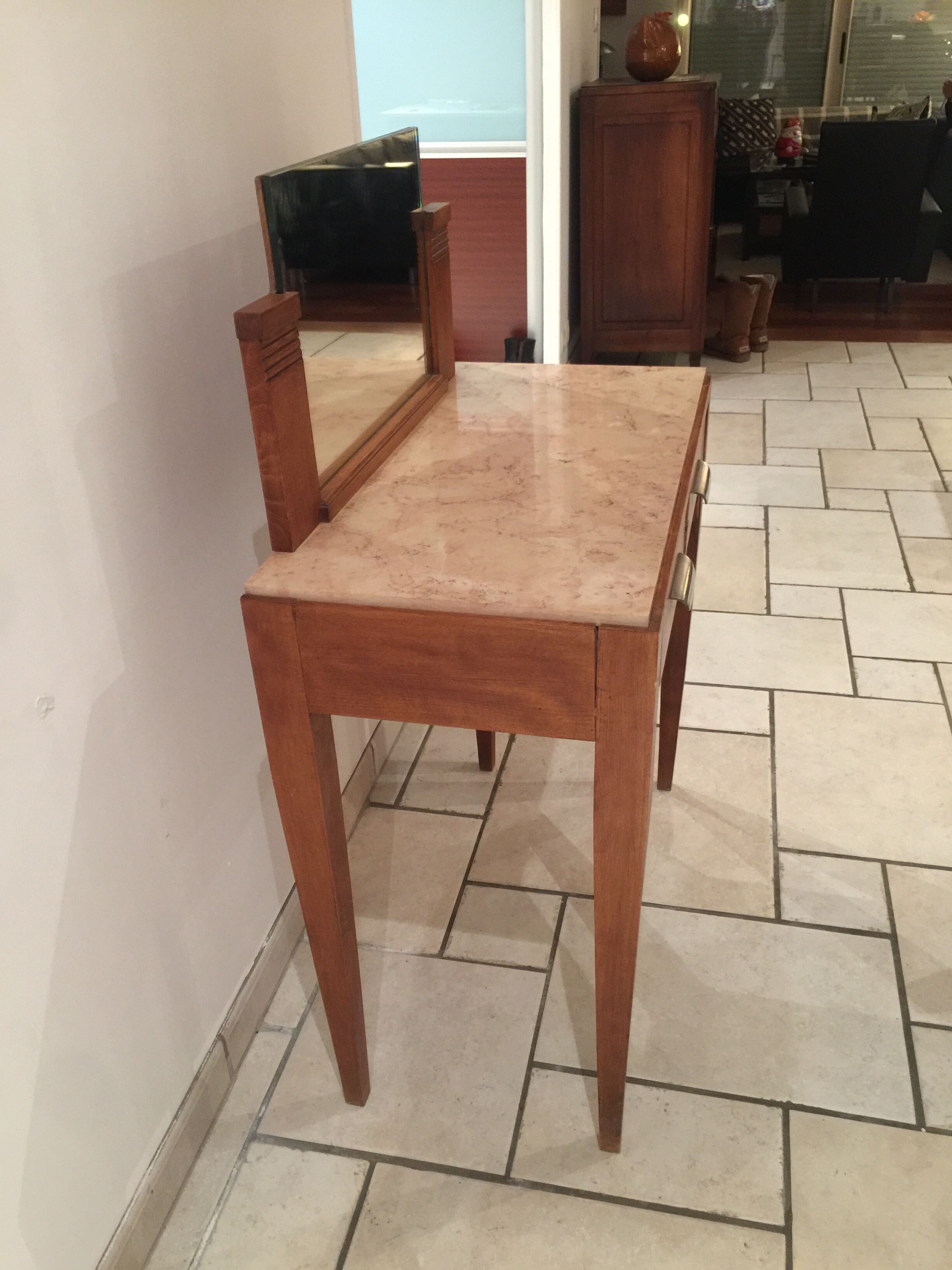 Art deco dressing table and marble