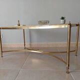 Neoclassical marble and brass coffee table 50s/60s
