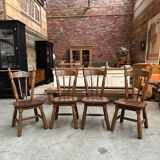Set of 4 brutalist chairs