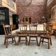 Suite de 4 chaises brutalistes