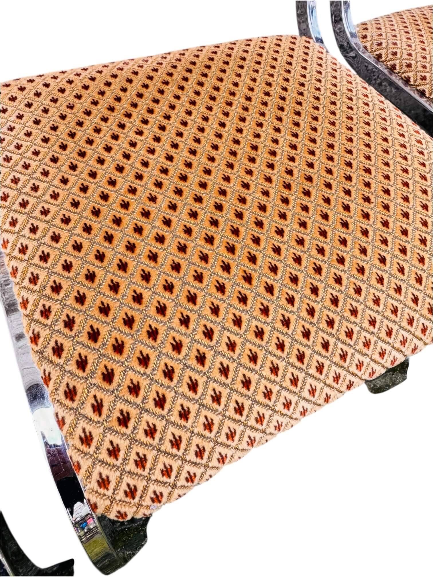 Set of 4 vintage sled chairs from the 1970s