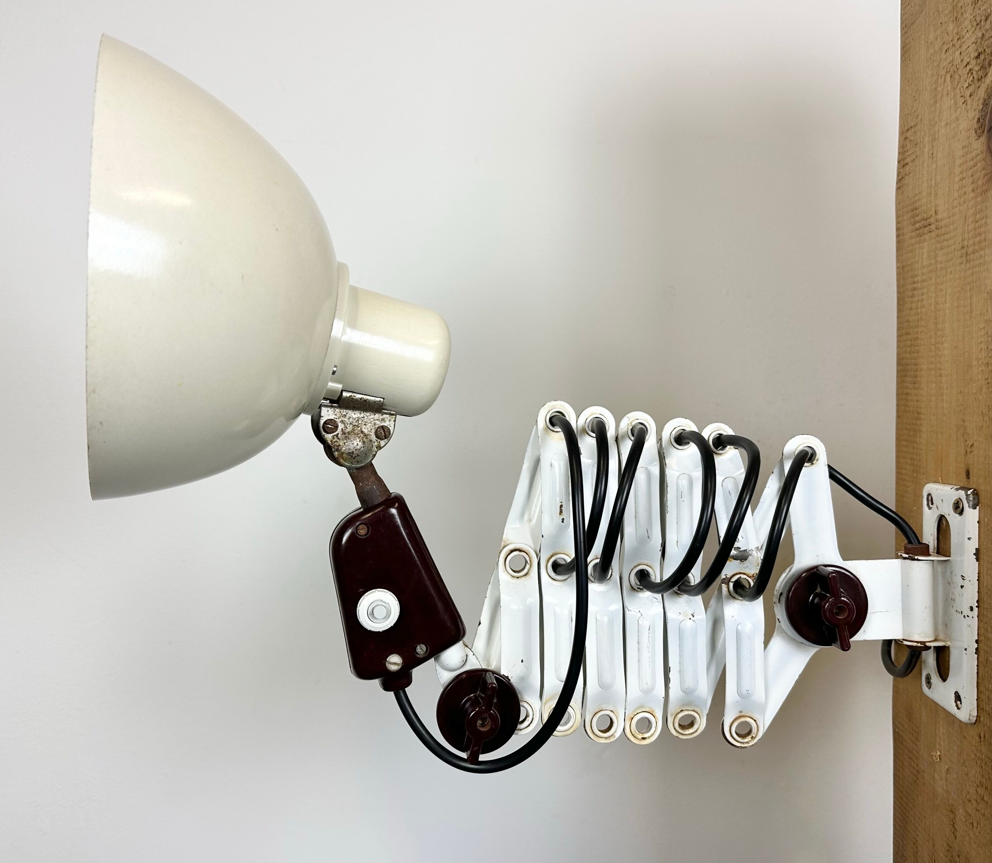 Industrial East German Scissor Lamp from VEB Zweckleuchtenbau Dresden, 1950s