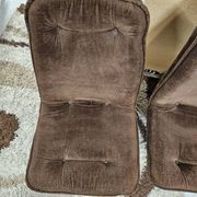 Paire de chaise fauteuil velour vintage  1970"