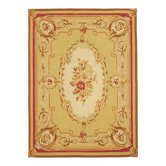 Handmade European Vintage Aubusson Kilim 264 cm x 364 cm