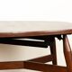 Table haute et basse Danoise en teck et bois laqué marron, modèle Smørrebrø