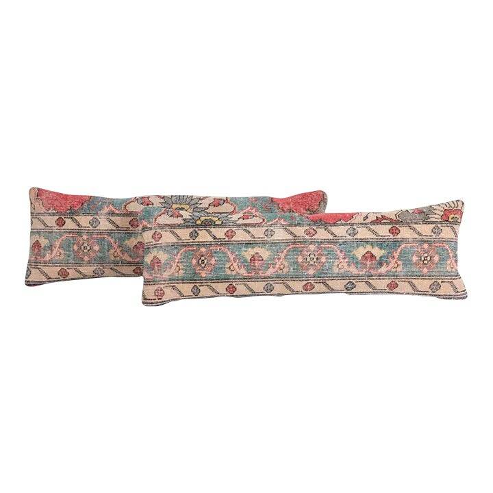 Set of 2 vintage Turkish cushion covers 30x91 cm