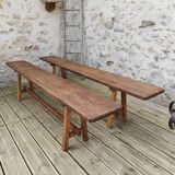 Pair of oak benches