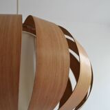 Scandinavian pendant light from the 60s/70s teak slats