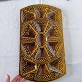 Art Deco style oyster or appetizer tray, French ceramic