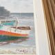 Signed painting house by the sea -oil on canvas