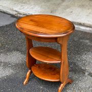 Étagère ovale Louis Philippe en bois massif