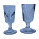 Duo of absinthe glasses thick bottoms artisanal manufacture late nineteenth century