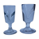 Duo of absinthe glasses thick bottoms artisanal manufacture late nineteenth century