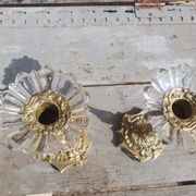 paire bougeoirs bronze