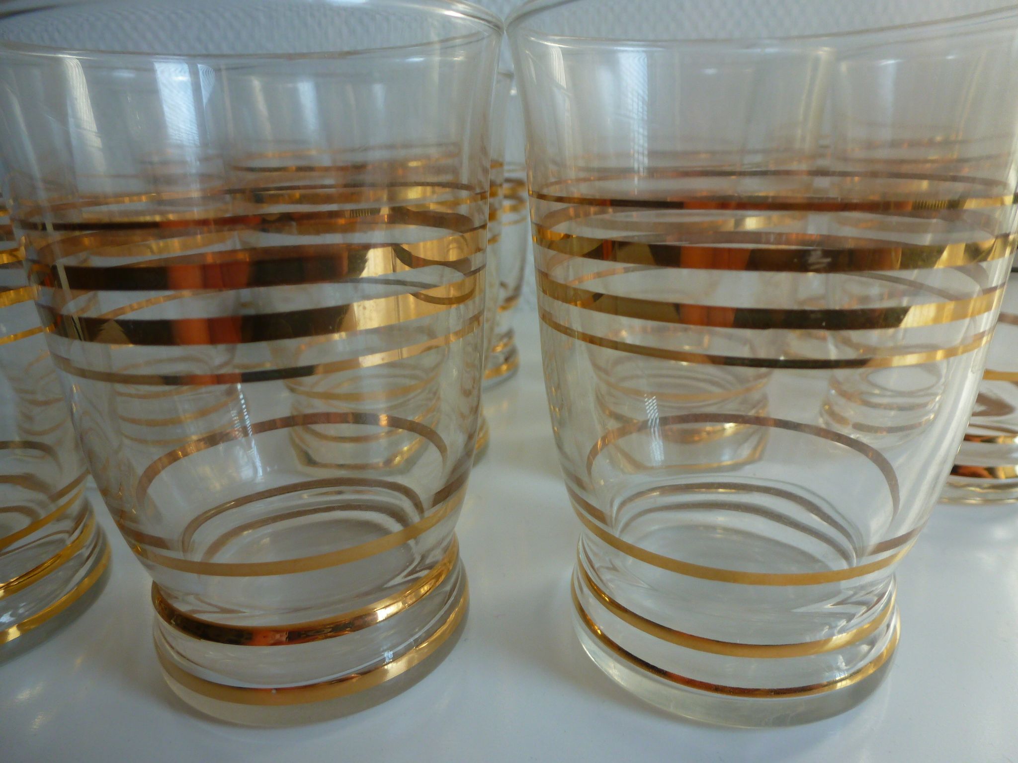 11 verres avec dorure