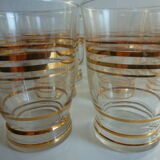 11 verres avec dorure