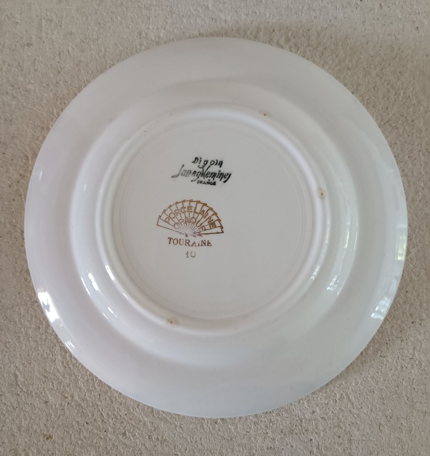 4 plates iron earth Sarreguemines