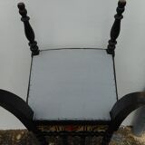 Chair Napoleon III, black turned wood