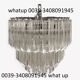 Transparent Murano glass quadriedro chandelier
