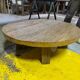 Handmade Rustic Oak Round Coffee Table | Solid Reclaimed Wood | Farmhouse L
