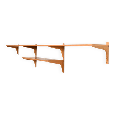 Système d'étagères en chêne par HG Furniture Danemark, années 1960