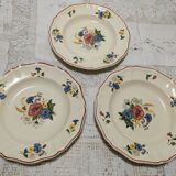 3 old Digoin plates, Agreste Sarreguemines model