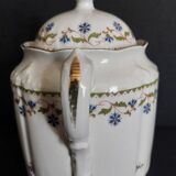 Sugar bowl decorated with cornflowers Limoges first half of the 20th century