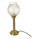 Lampe rétro pied colonne globe en verre