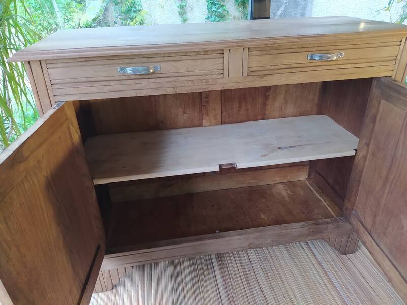 Parisian art deco sideboard in natural chestnut