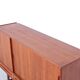Danish design teak highboard with sliding doors, 1960s