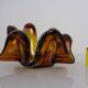 Large Murano amber glass bowl, Italy, 1960s
