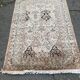 Handmade Persian rug beige cashmere wool from India 127x190cm