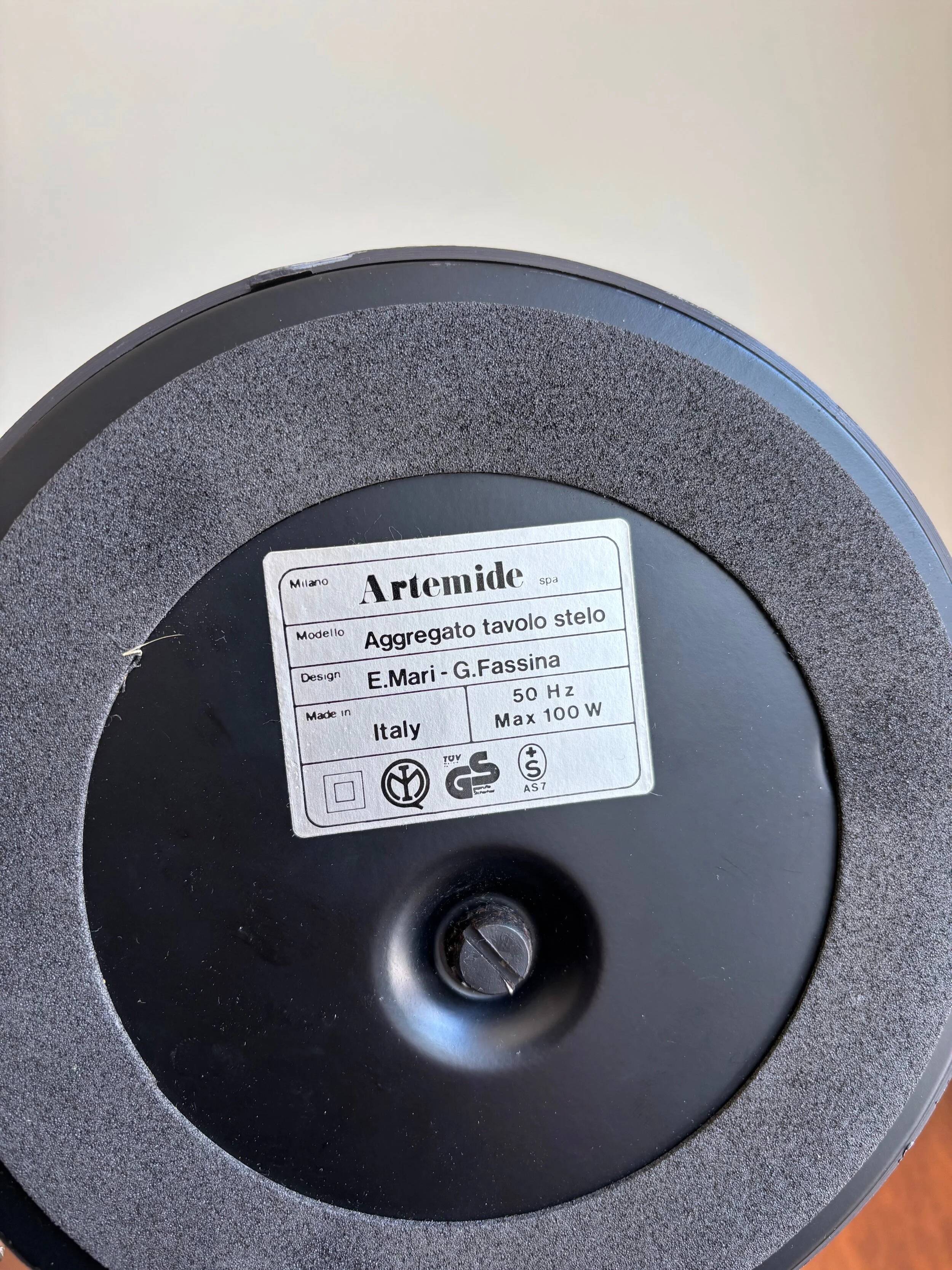 Enzo Mari Agregatto Tavolo Stelo Table Lamp