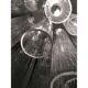 Murano Glass Sputnik Chandelier With "Corteccia" Tubes Italian Glass