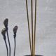 Black 3-light brass table lamp, 1950s