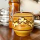 Ocher glazed ceramic vase