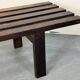 Mid-Century Modern Brown wood Slatted coffee table bench, 1970s