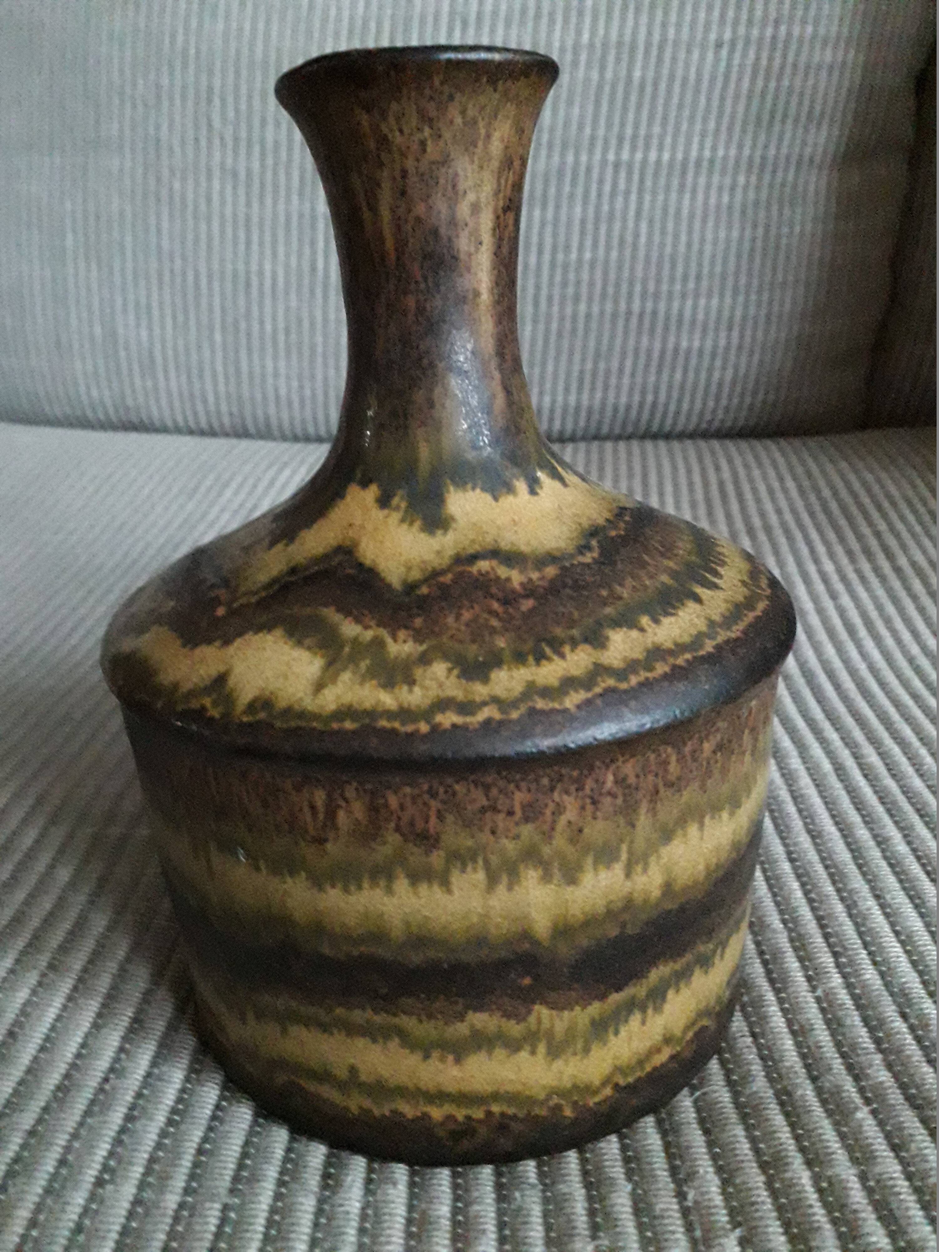 Vintage Portuguese ceramic vase signed
