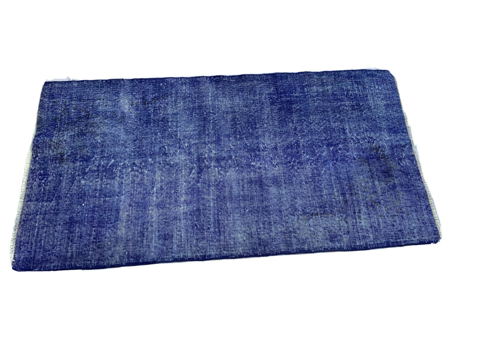 Distressed overdyed turkish rug 195 x107 cm vintage wool medium rug