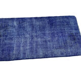 Distressed overdyed turkish rug 195 x107 cm vintage wool medium rug