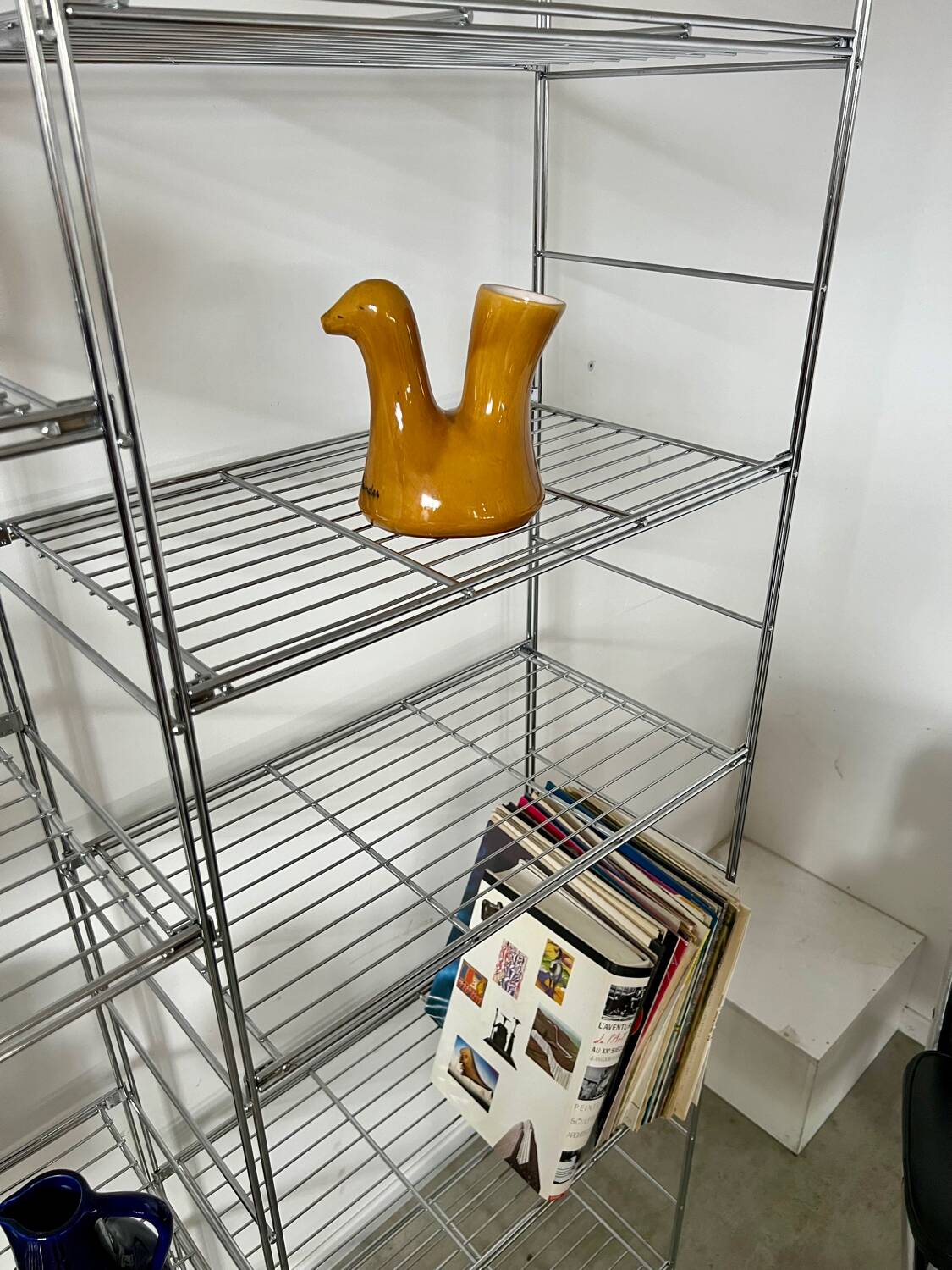 Old modular metal shelf vintage bookcase 10 design shelves from the 80s