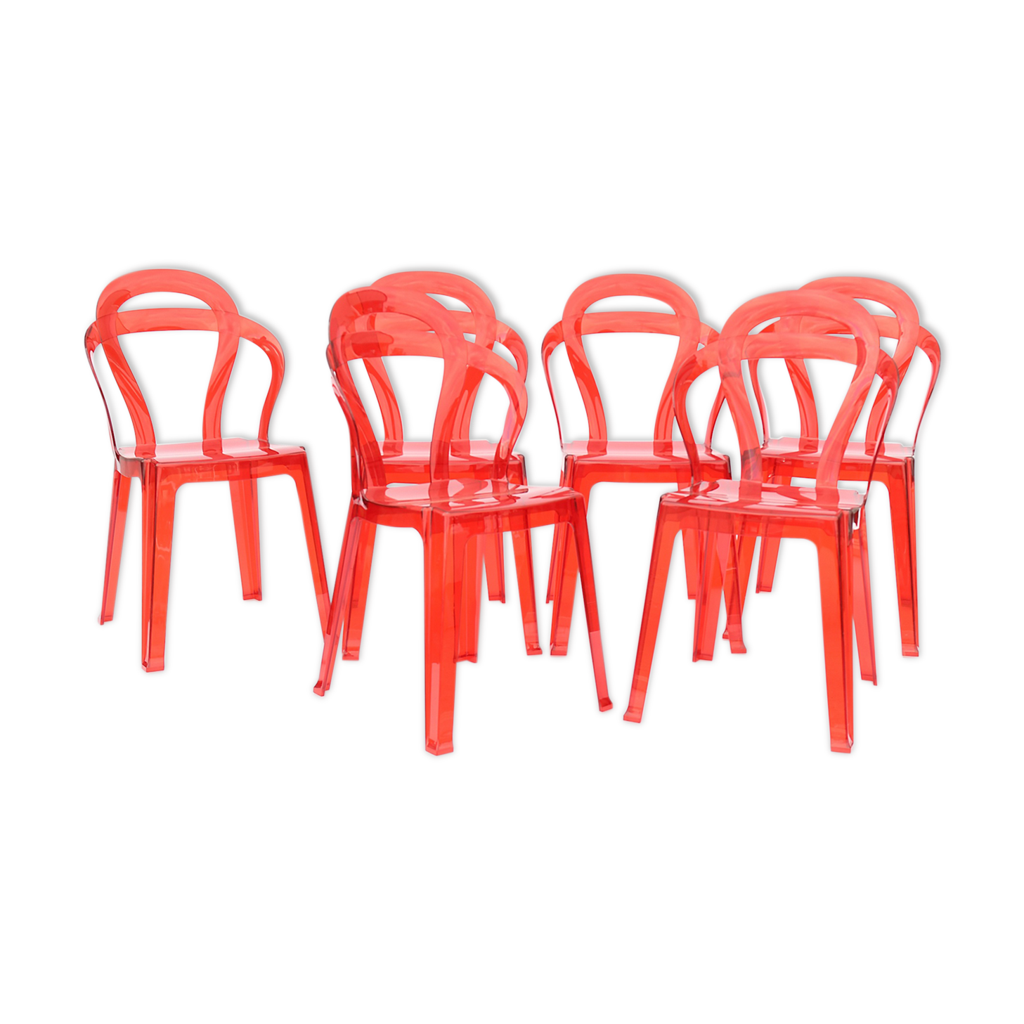 6 Titi chairs by Roberto Semprini