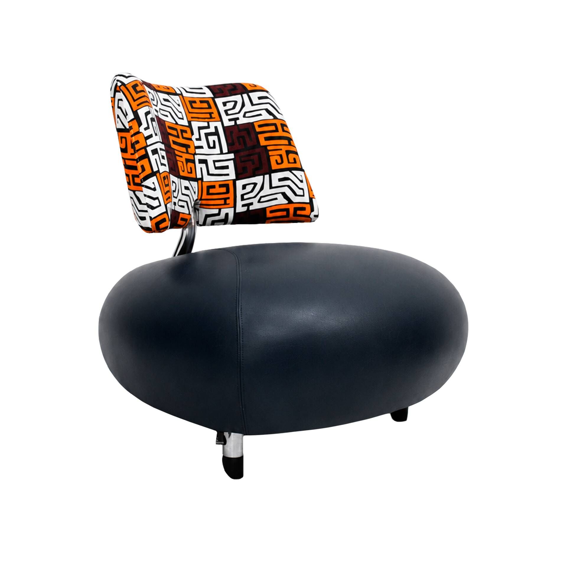 Pallone Armchairs by Roy de Scheemaker, Leather & Fabric, 1989