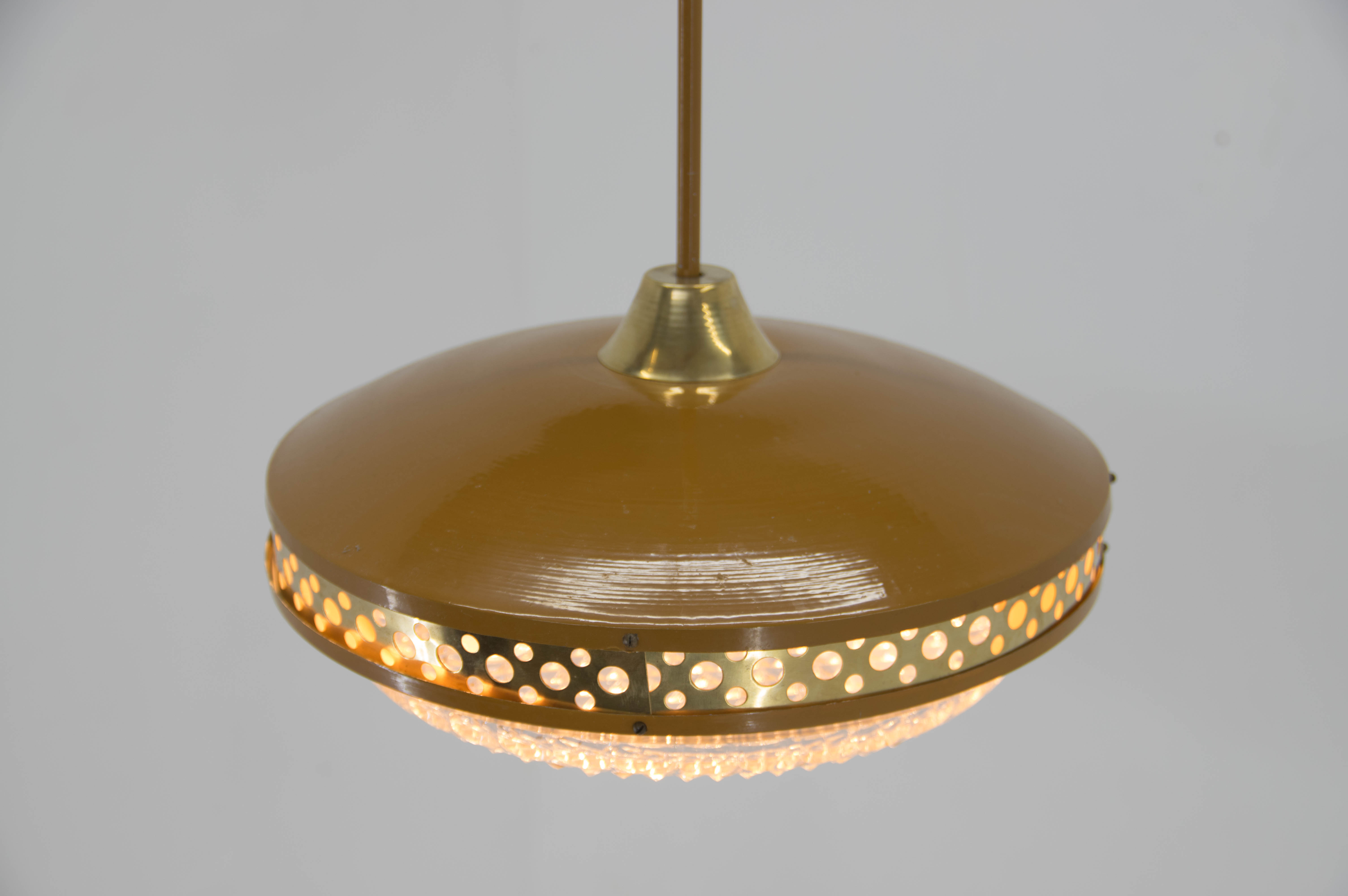 Space Age Metal Pendant by LUDIB Bratislava, Czechoslovakia, 1960s