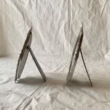 Pair of vintage silver metal frames