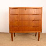 Commode Danoise 4 tiroirs en teck par Henning Jørgensen pour Fredericia.