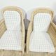 Set of 4 wicker armchairs / Domicil Möbel / Germany/ 1990s.
